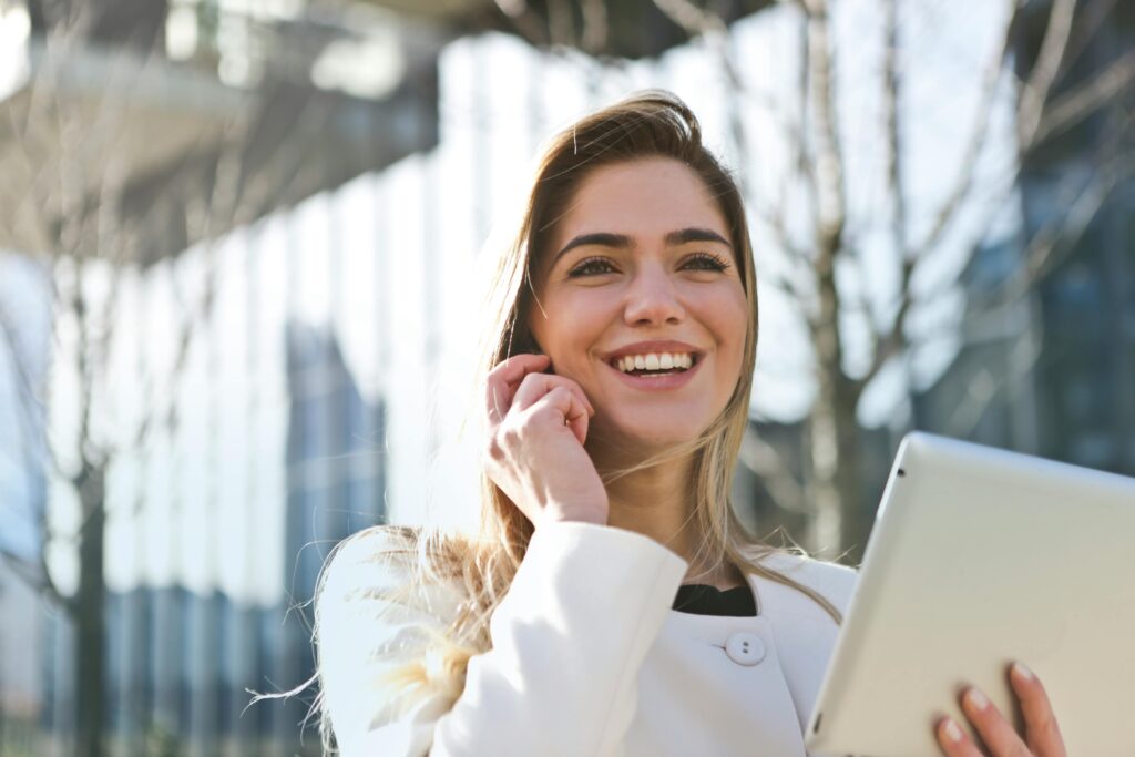 Woman on phone