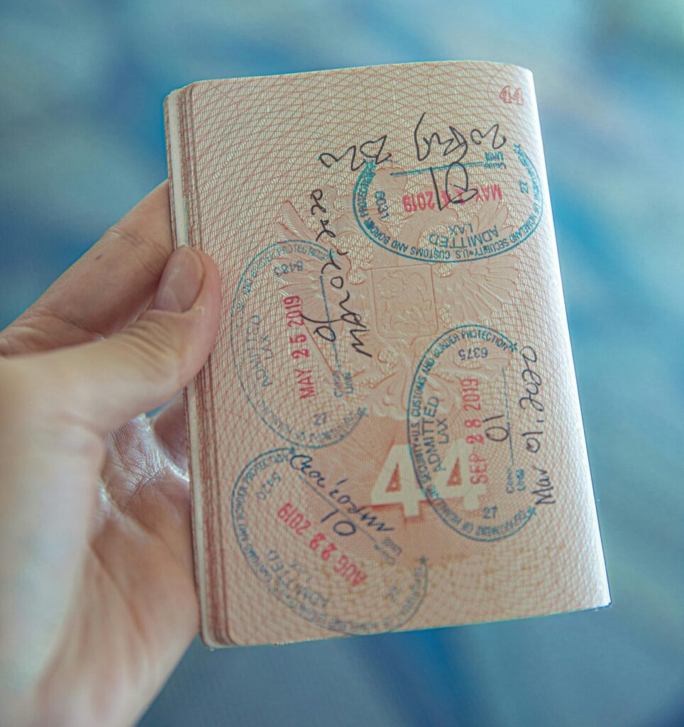 Image of passport for Visa services